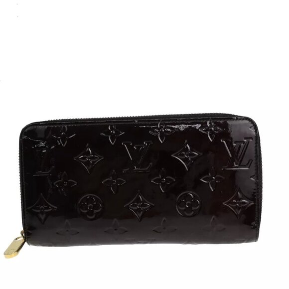 LOUIS VUITTON Zippy Long Wallet Monogram Vernis Leather Amarante M93522 36EB377